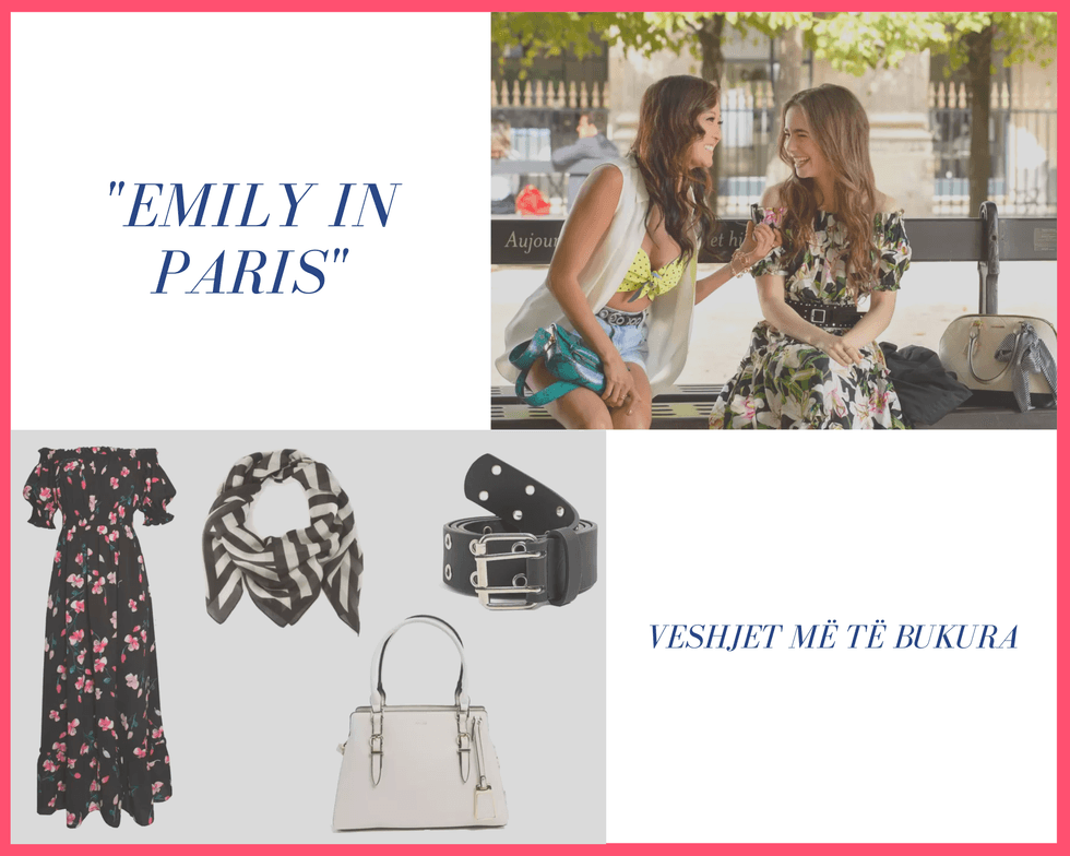 Pink Tropical Girl Portrait Fashion Photo Collage 6