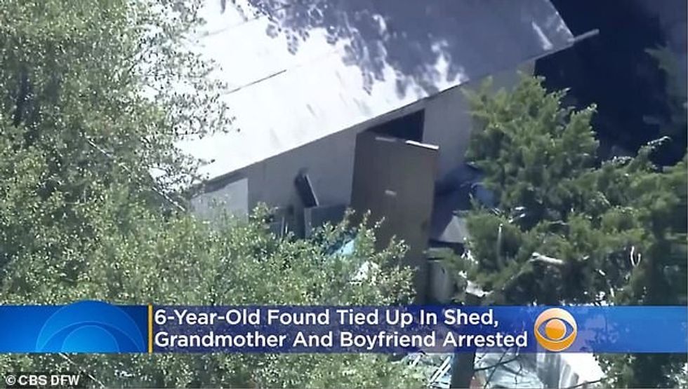 Police would soon find the boy locked in the shed with his hands tied behind his back