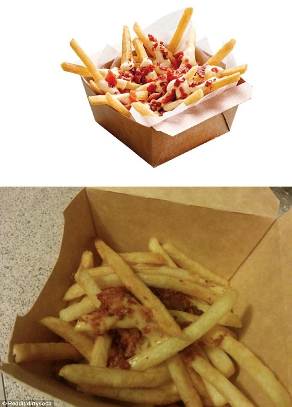 Pomfrit që nuk ngjanë me reklamën