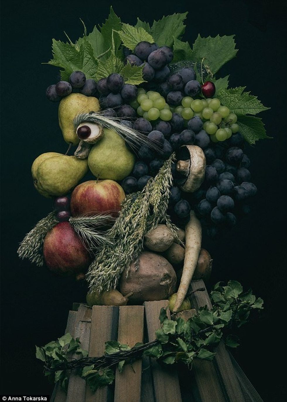 Portretet nga pemët dhe perimet të cilat duken sikur po iu shikojnë foto 6