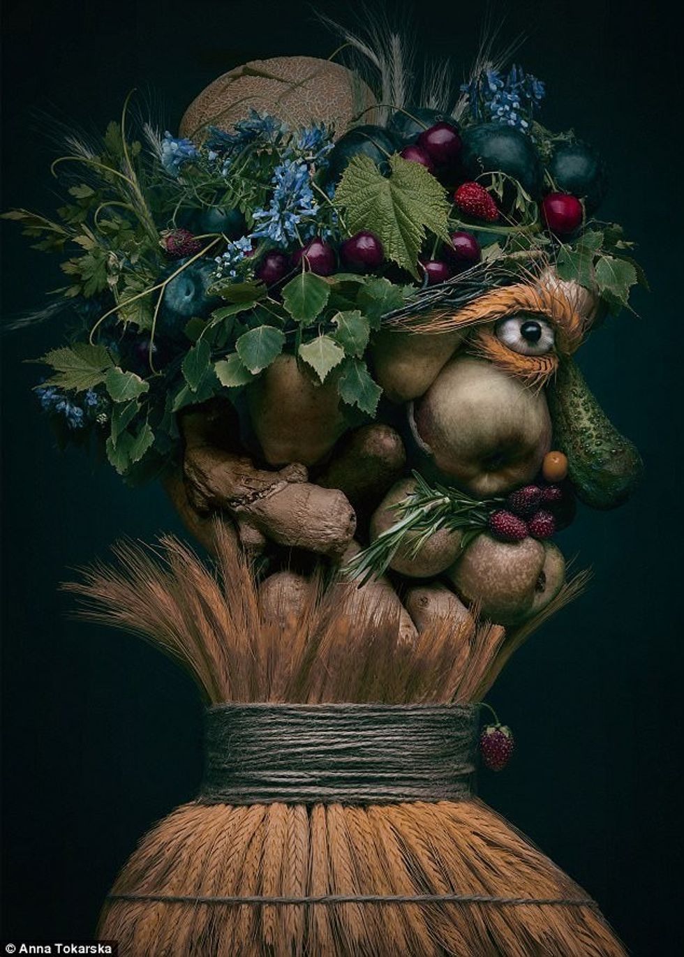 Portretet nga pemët dhe perimet të cilat duken sikur po iu shikojnë foto 7