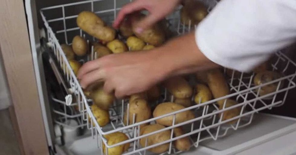 Potatoes In A Dishwasher