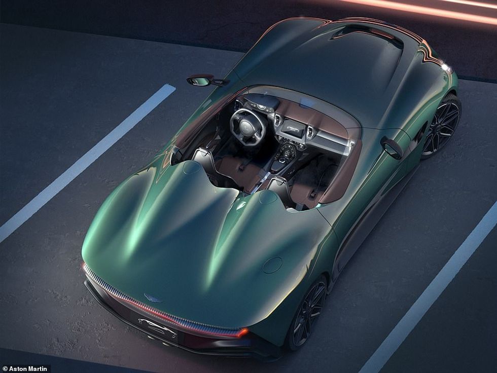 Powered by a 715 horsepower V12 twin-turbo petrol engine linked to an eight-speed paddle-shift automatic gearbox. The new carbon-fibre bodied Aston DBR22 accelerates from rest to 60mph in just 3.4 seconds up to a top speed of 198mph