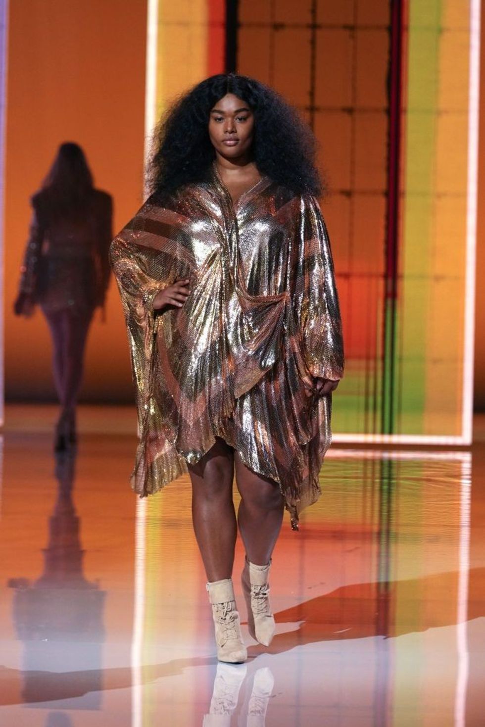 precious lee walks the runway during the balmain festival news photo 1633102154