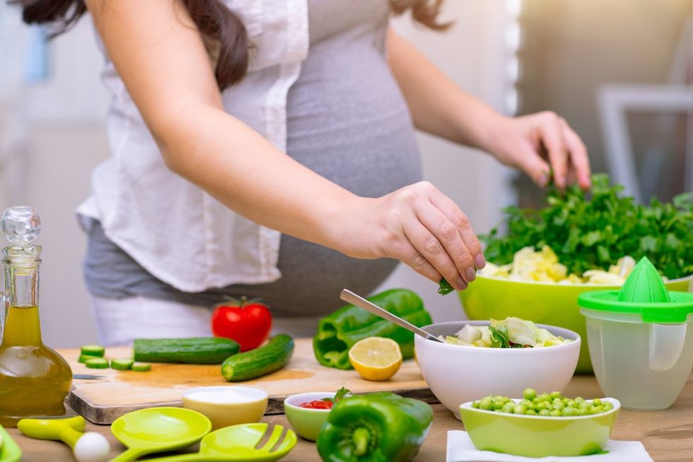 Pregnant woman salad