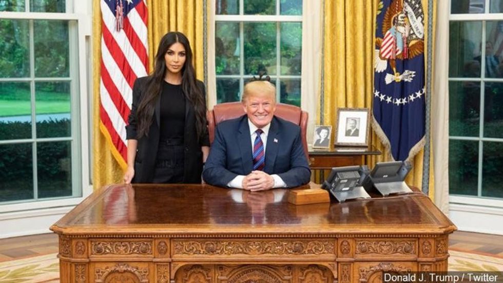 President Trump and Kim Kardashian MGN
