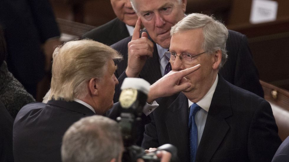 president trump speaks to mitch mcconnell