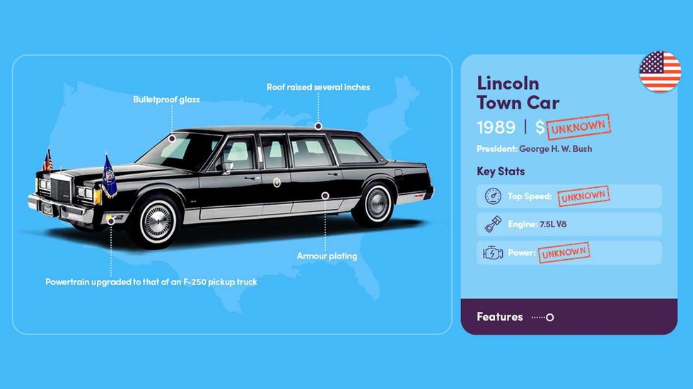 presidential limo 1989 lincoln town car