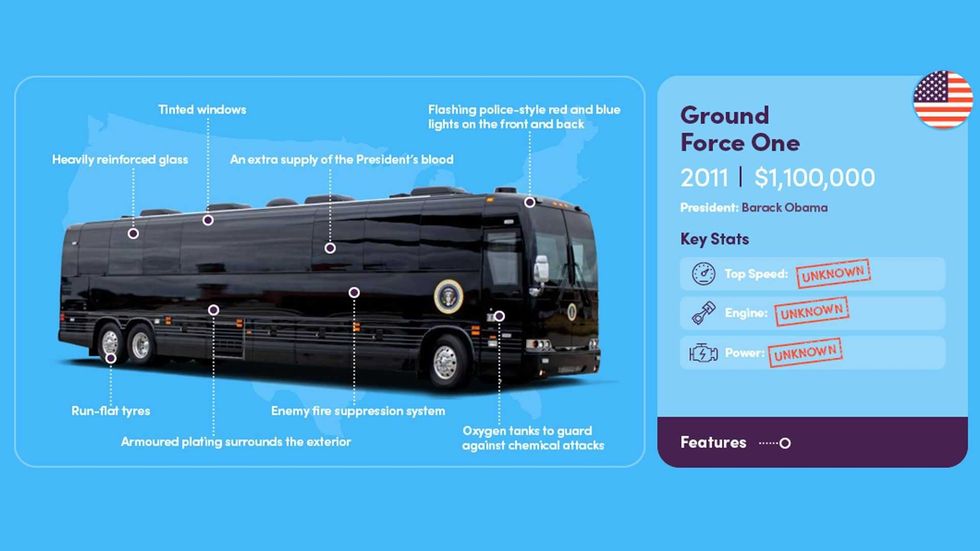 presidential limo 2011 ground force one bus