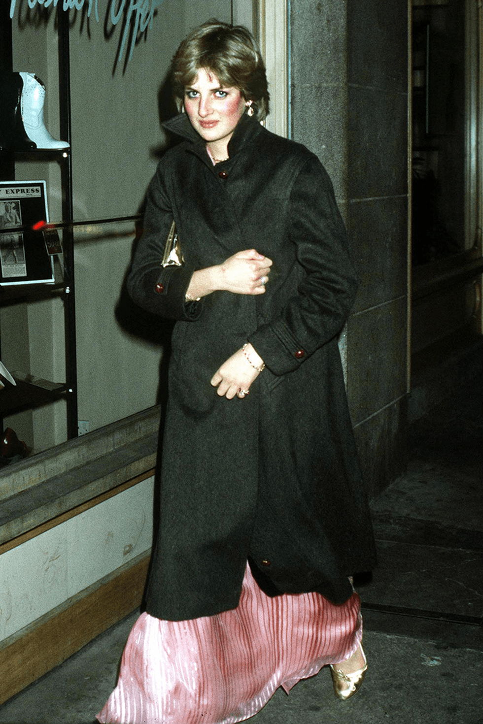 princess diana fashion before royalty baby pink ballgown and coat 1610123756