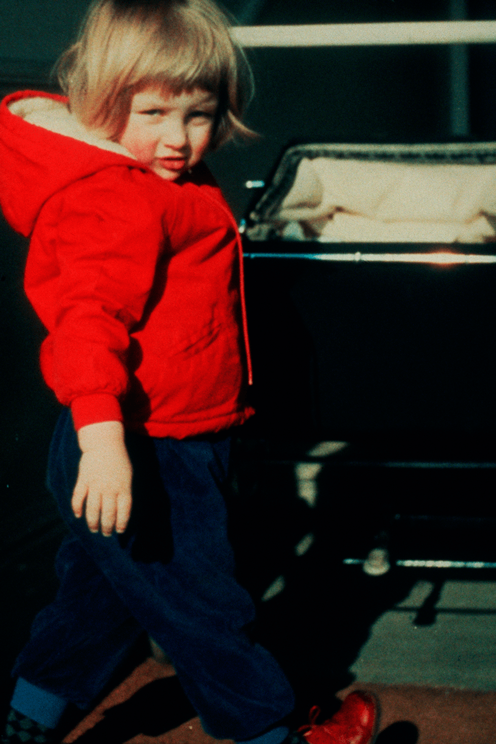 princess diana fashion before royalty red puffer jacket 1610123852