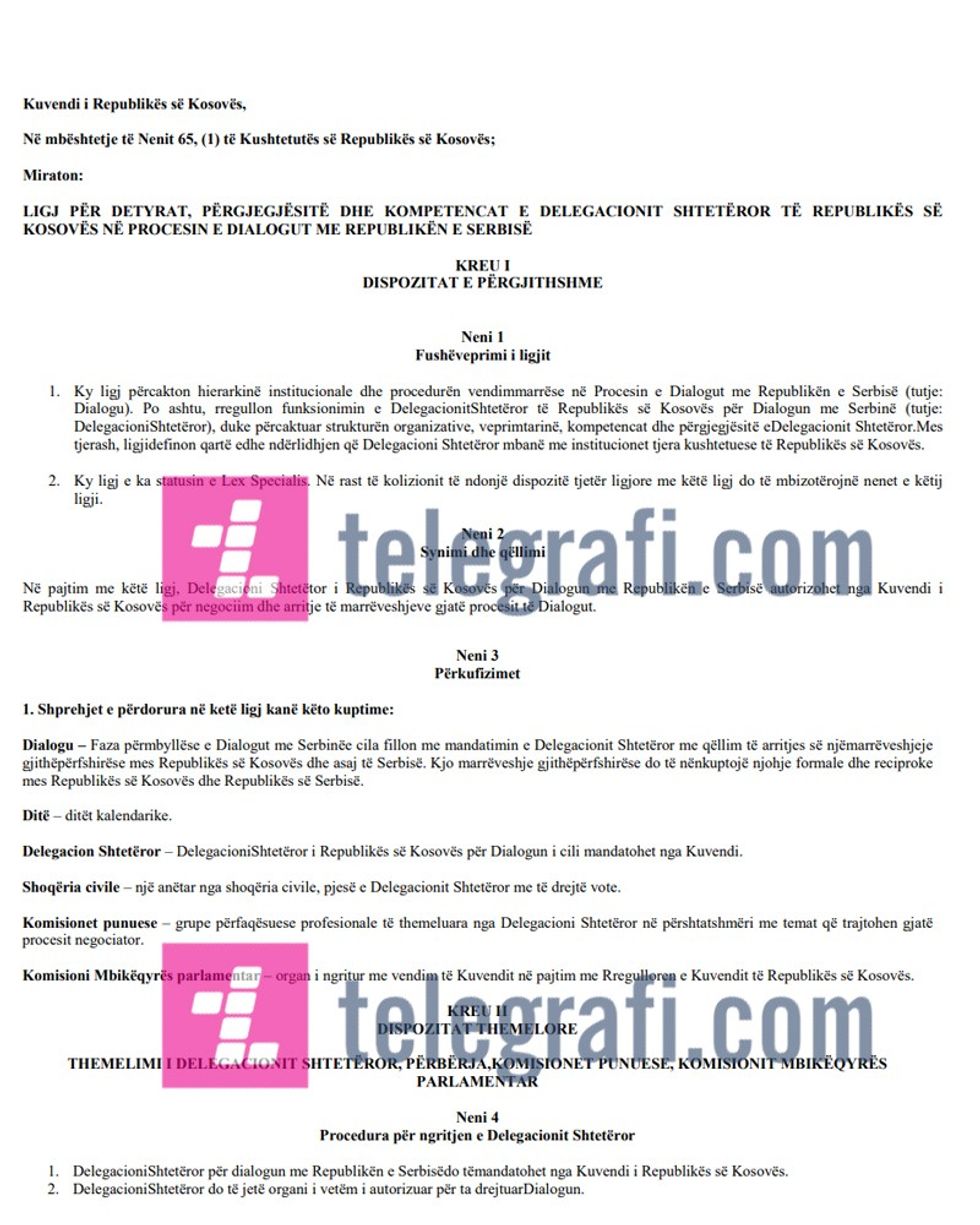 PSD Projektligj per delegacionin shteteror