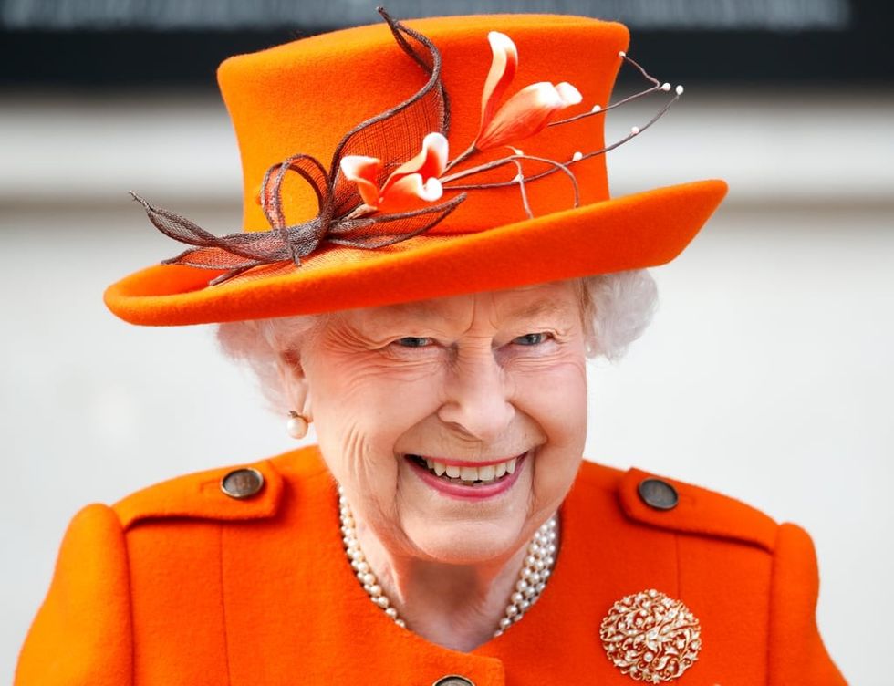 Queen Elizabeth II Orange Outfit March 2019