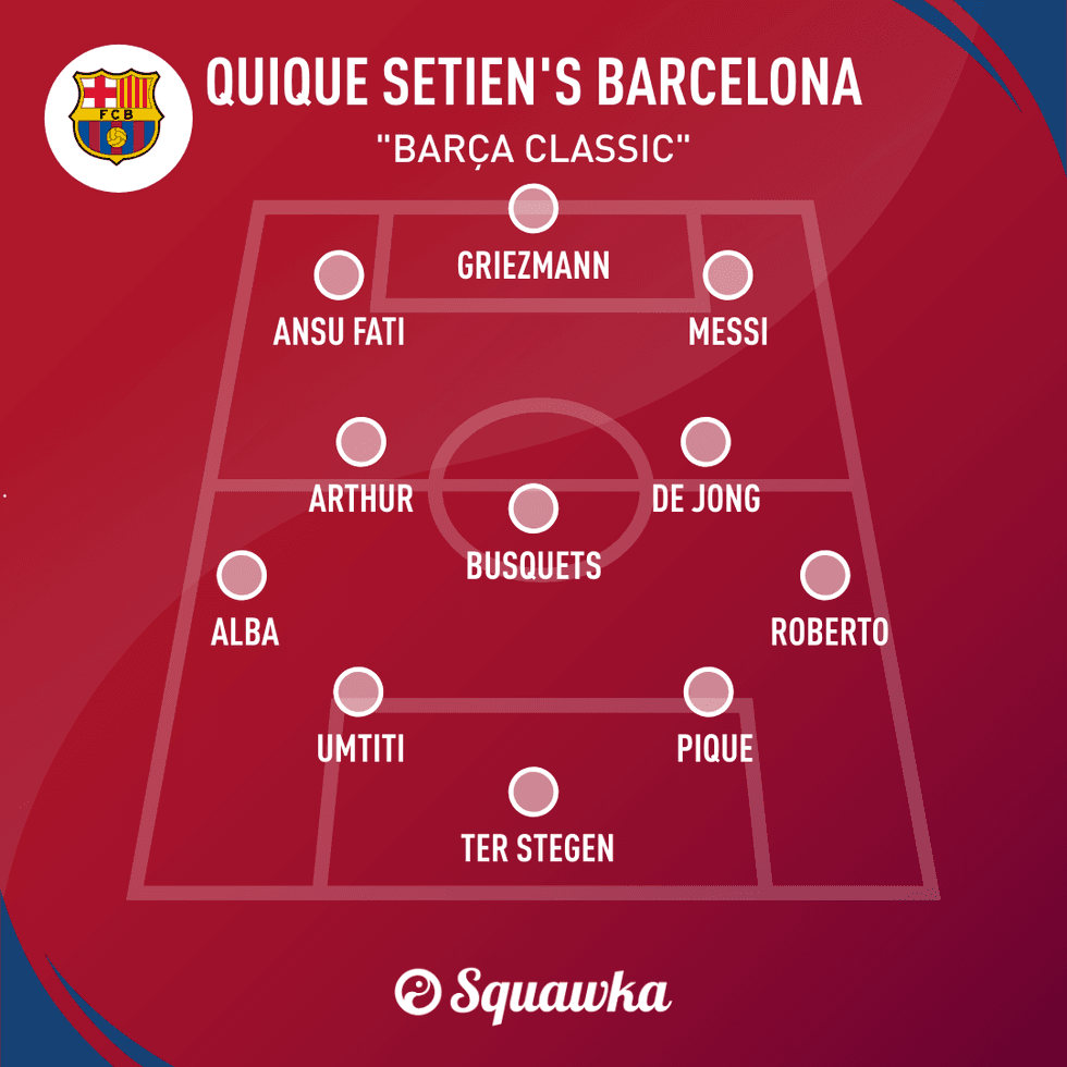 quique setien barcelona XI barca classic