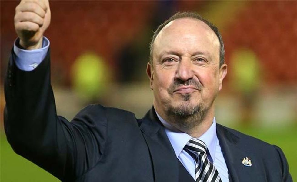 rafa benitez looking smug close up newcastle united
