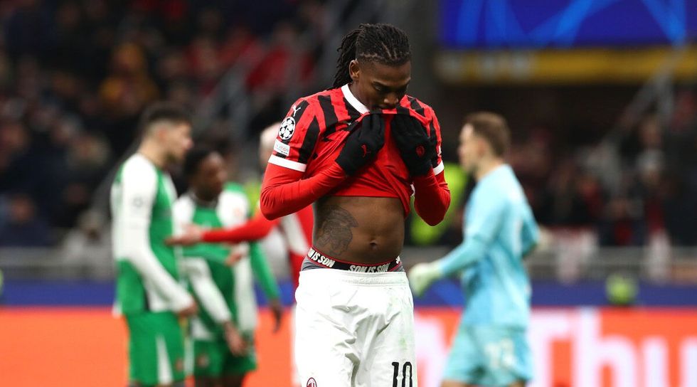 Rafael Leao sad Milan Feyenoord e1749575646185