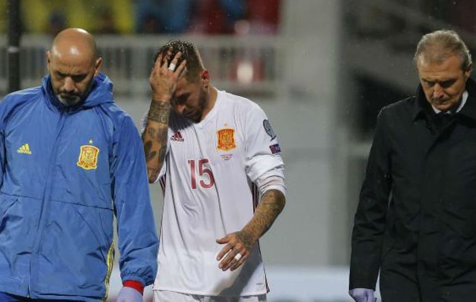 Ramos i dëshpëruar nga lëndimi.