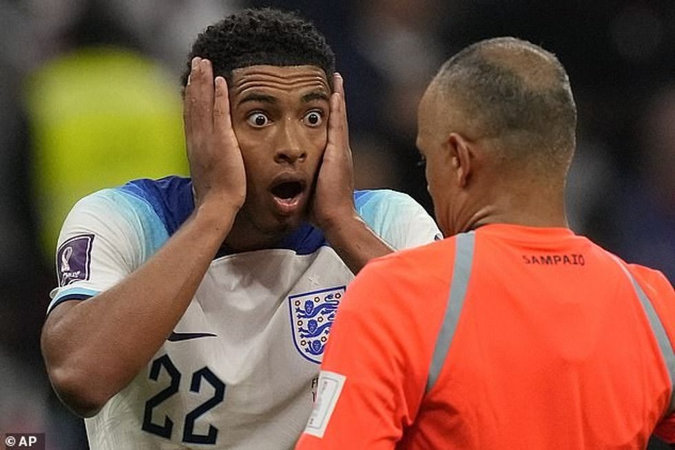 Referee Wilton Sampaio made a number of glaring errors as England exited the World Cup