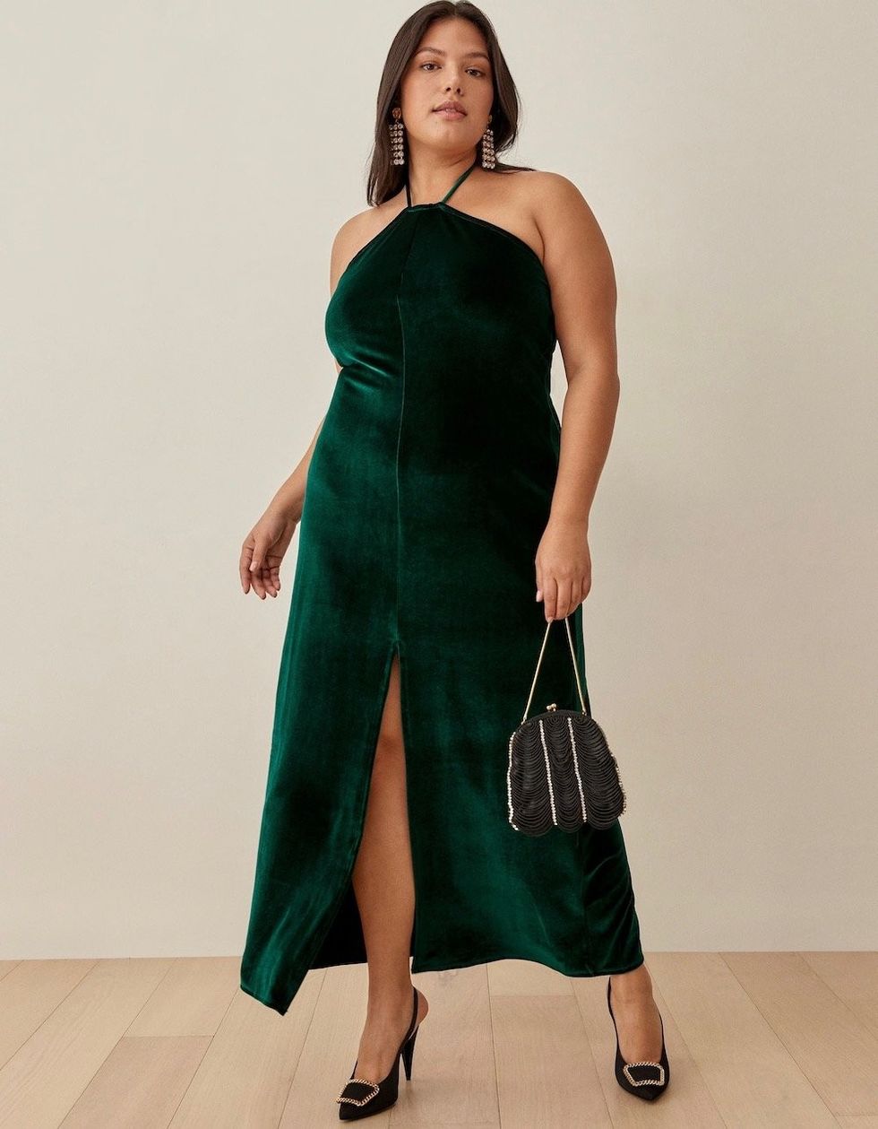 Reformation Nyla Velvet Dress Es