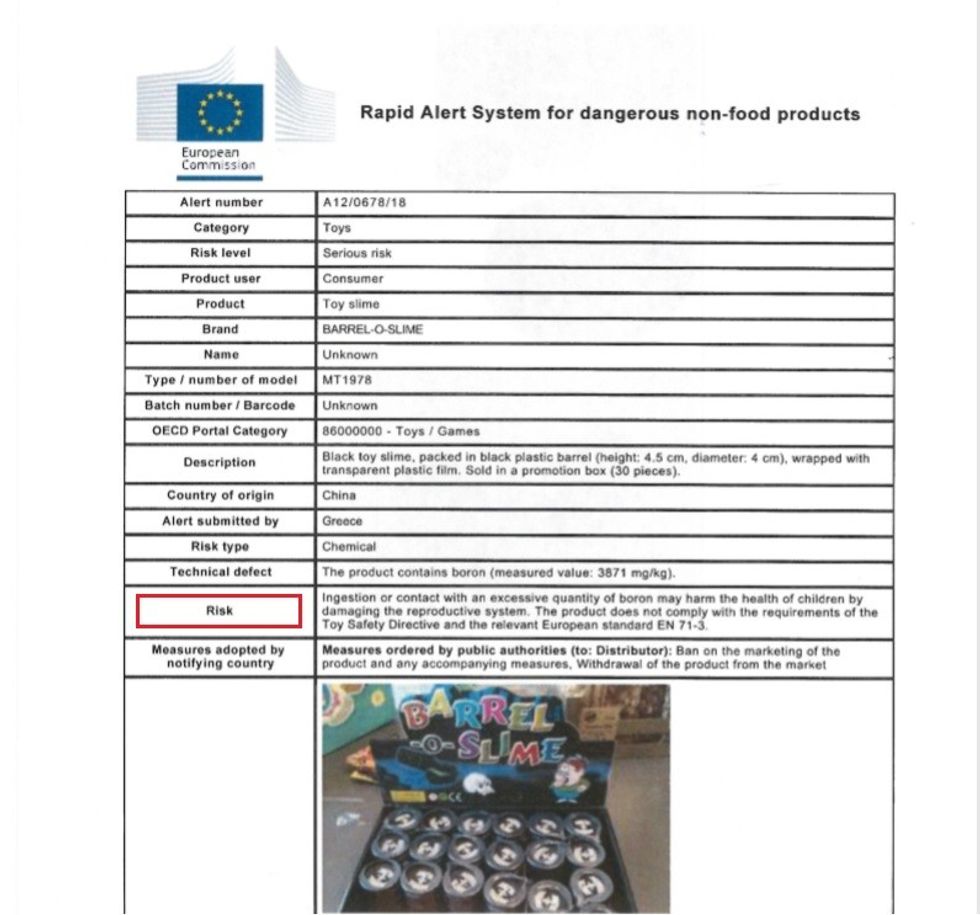 Repid Alert System for Dangerous non food products
