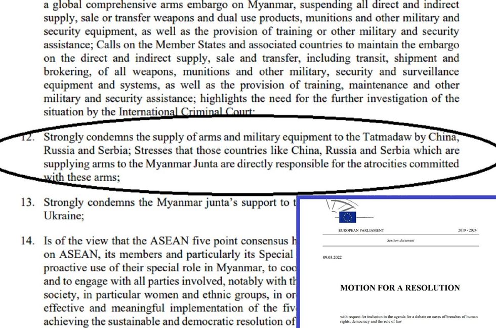 rezoluta armet serbia