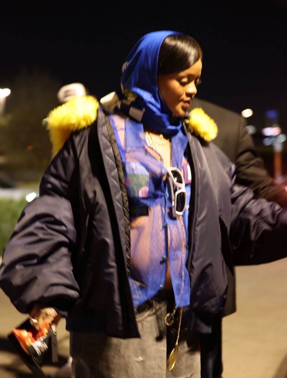 rihanna celebrates the rams winning the super bowl in inglewood 02 13 2022 5