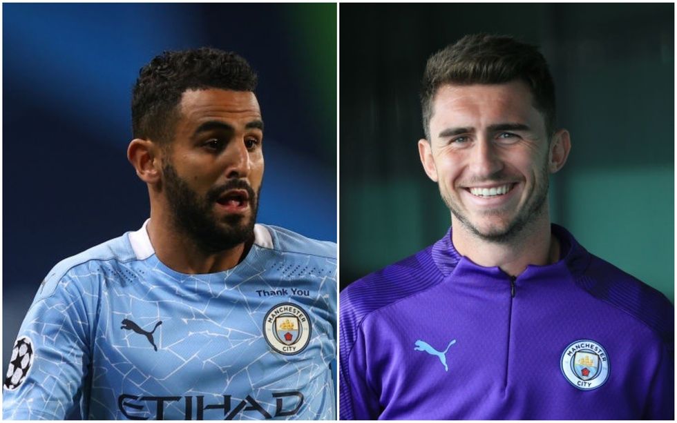 Riyad Mahrez and Aymeric Laporte f28a