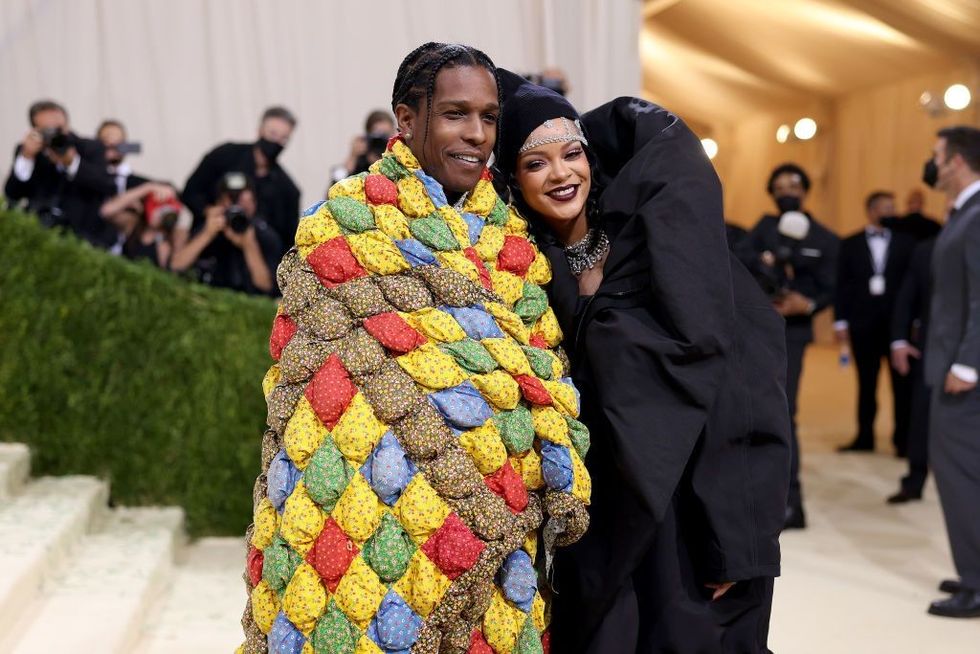 rocky and rihanna attend the 2021 met gala celebrating in news photo 1631585158