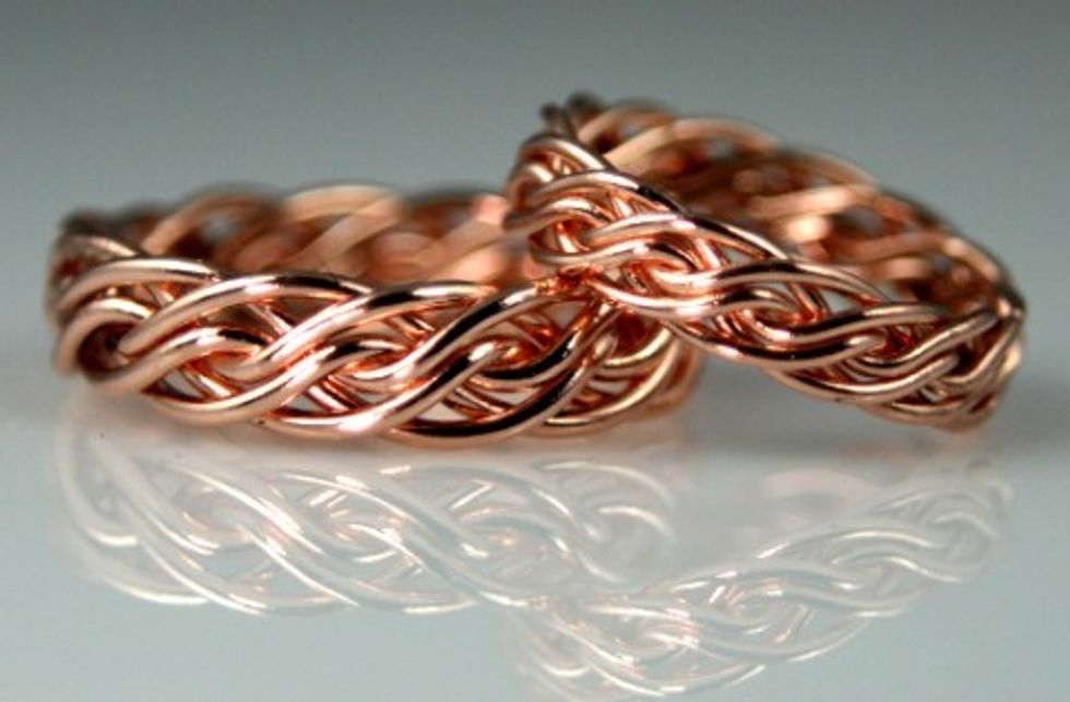 rose gold wedding rings