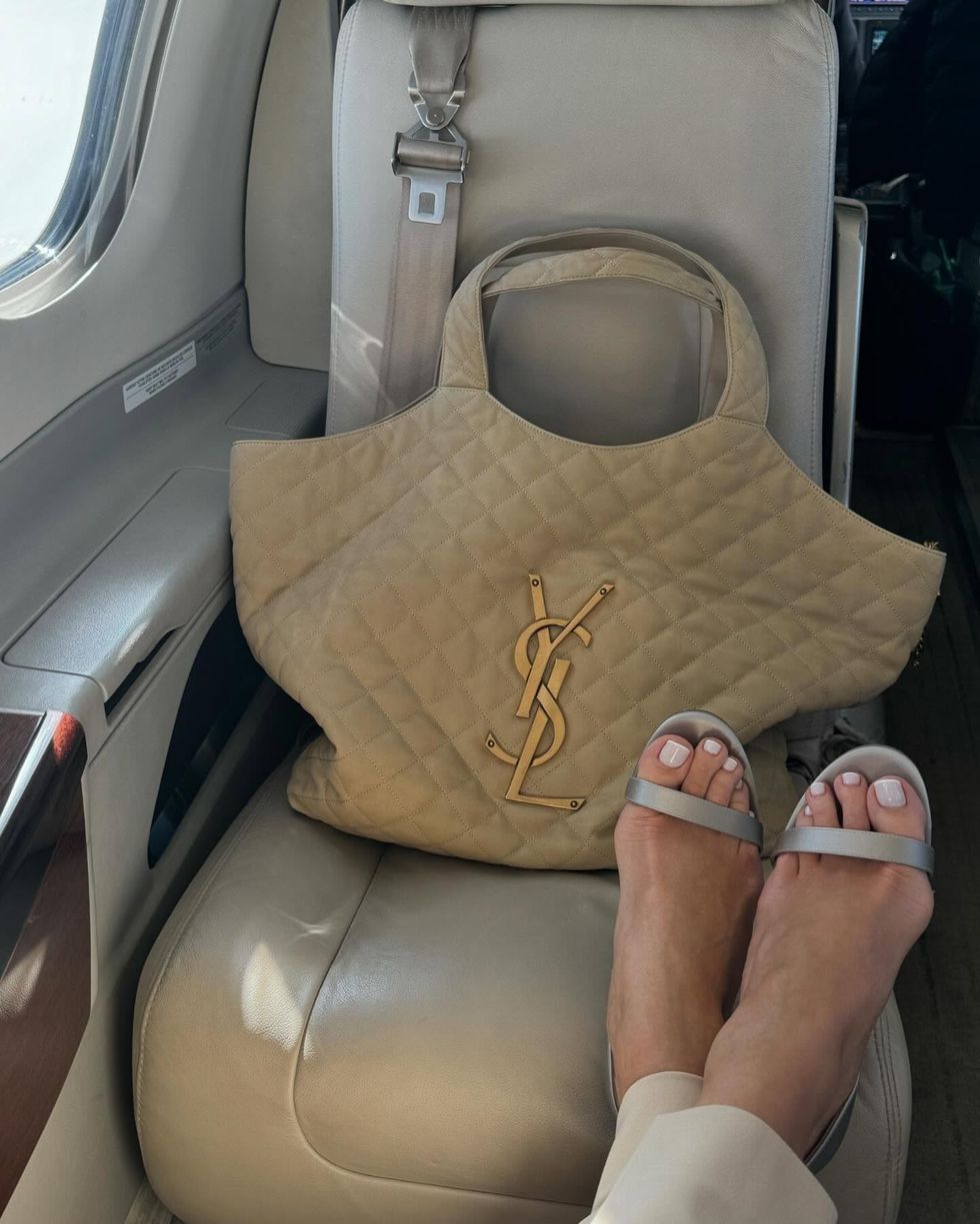 @rosiehw wearing heels with a milky white French tip pedicure