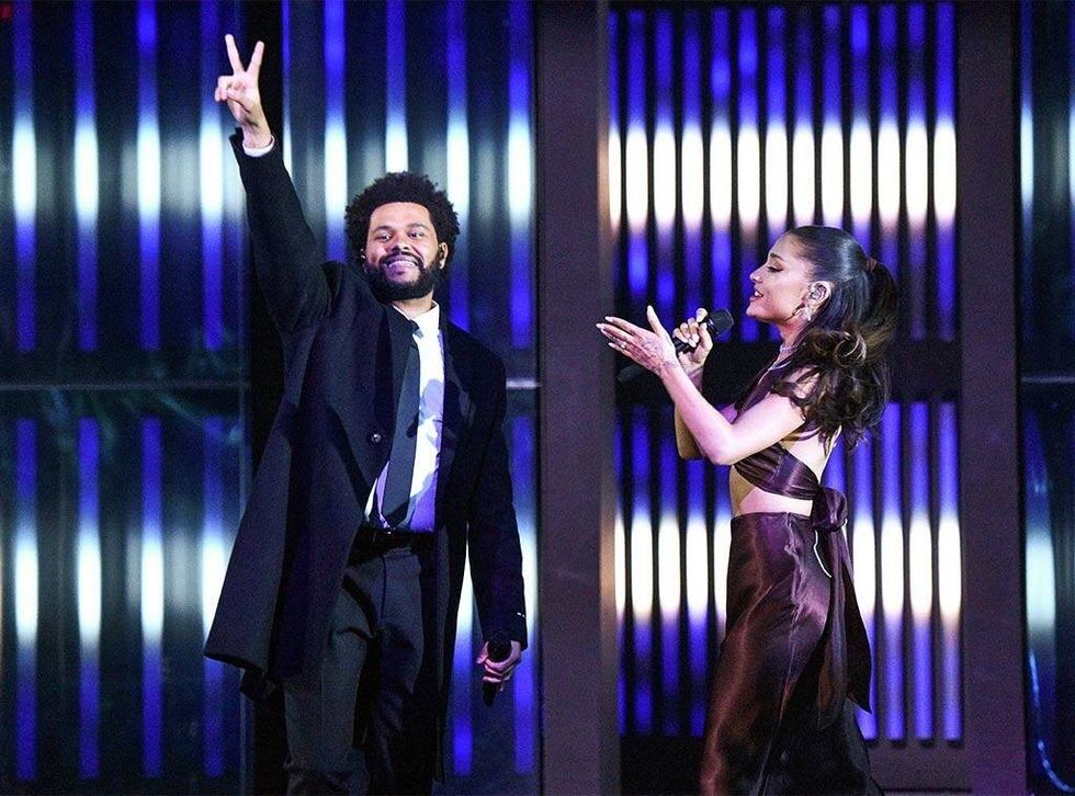 rs 210527171647 1024 the weeknd ariana grande iheartradio music awards 2021