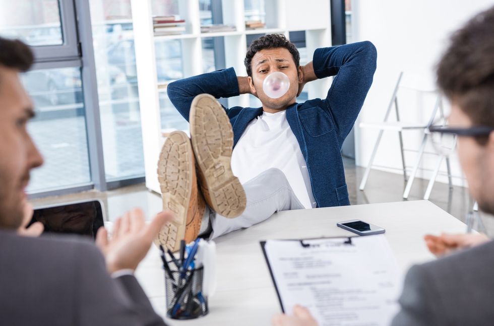 Rude coworker in meeting Fb