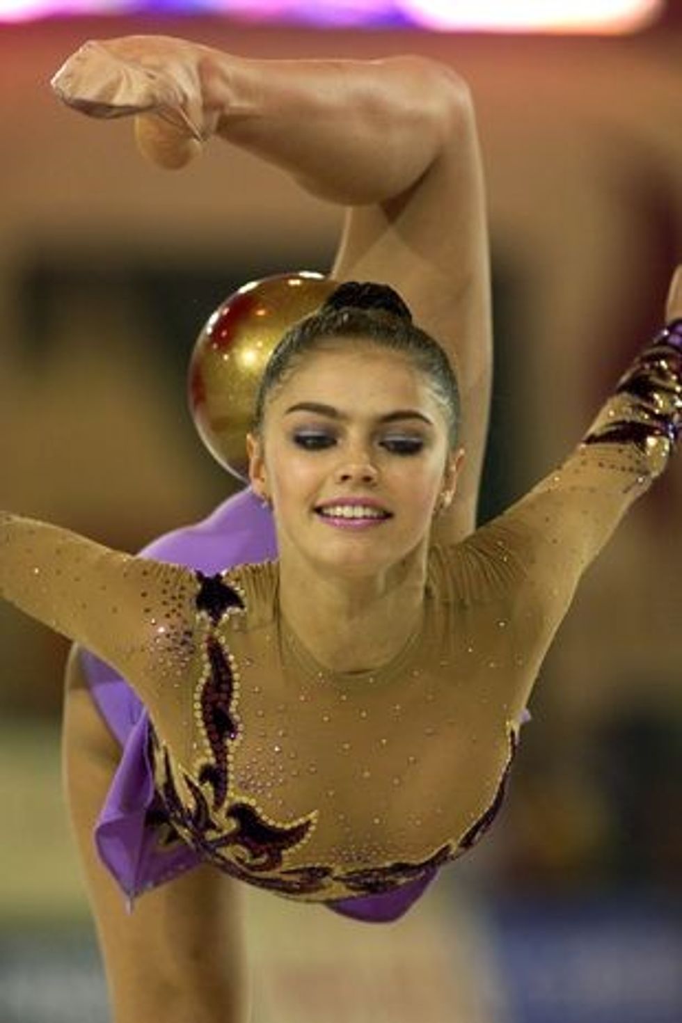 RUSSIAN KABAEVA PERFORMS DURING THE WORLD RHYTHMIC GYMNASTICS CHAMPIONSHIPS
