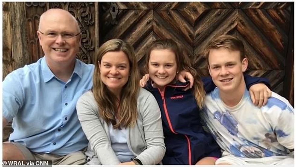Samuel and Helen McLean and their son Ben both tested positive for the virus. Their daughter Sydney tested negative, as did the family's other dog and cat
