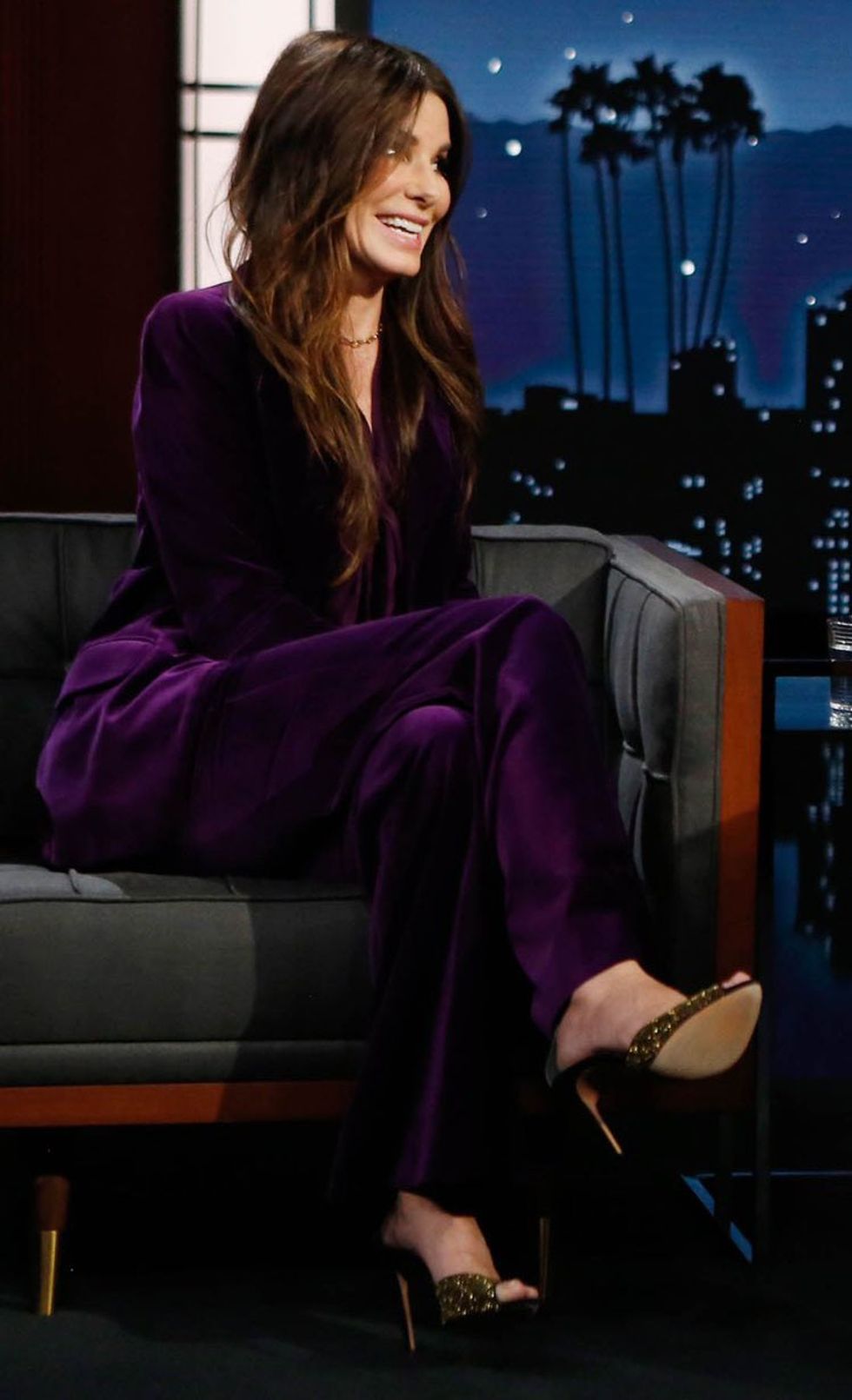 Sandra Bullock Wore Temperley London On Jimmy Kimmel Live
