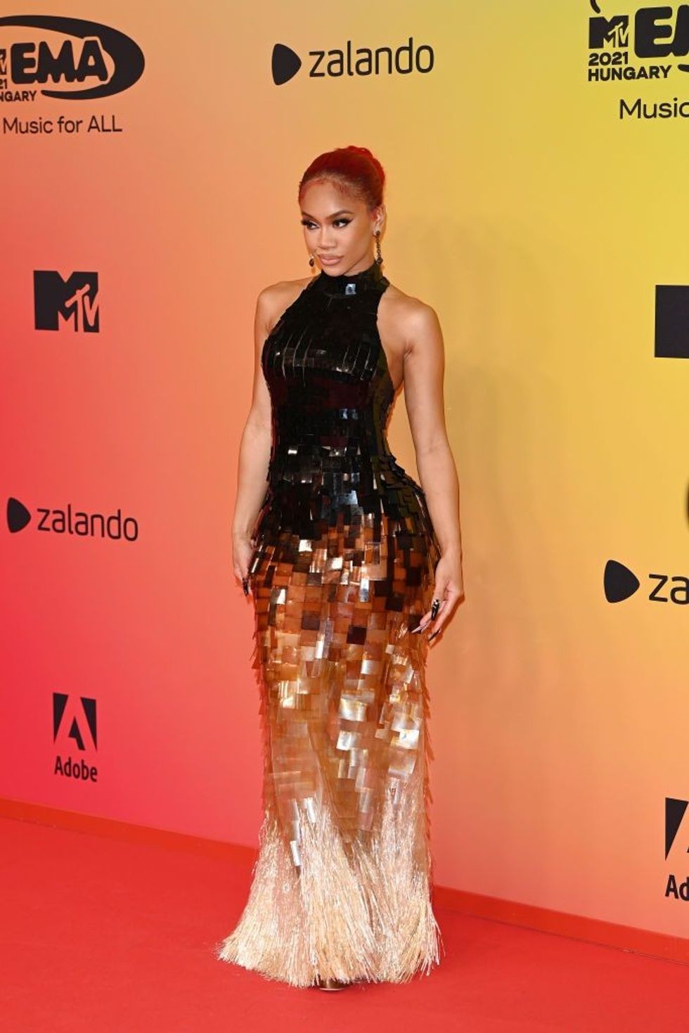 saweetie attends the mtv emas 2021 at the papp laszlo news photo 1636916169