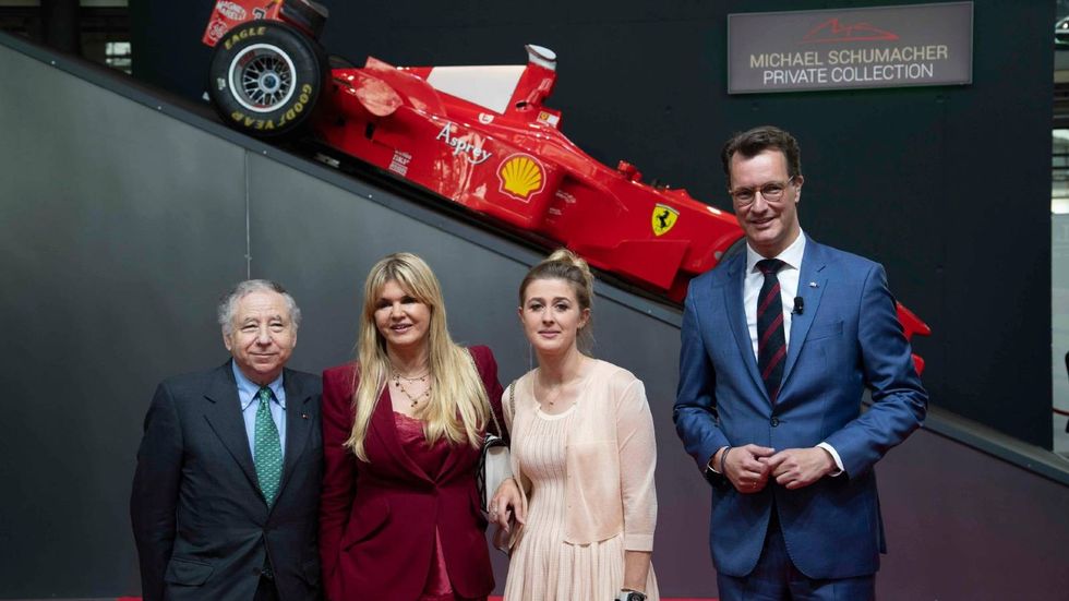 Schumacher family and Jean Todt at award ceremony planetF1