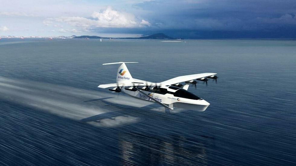 Seaglider electric flying boat Brittany Ferries