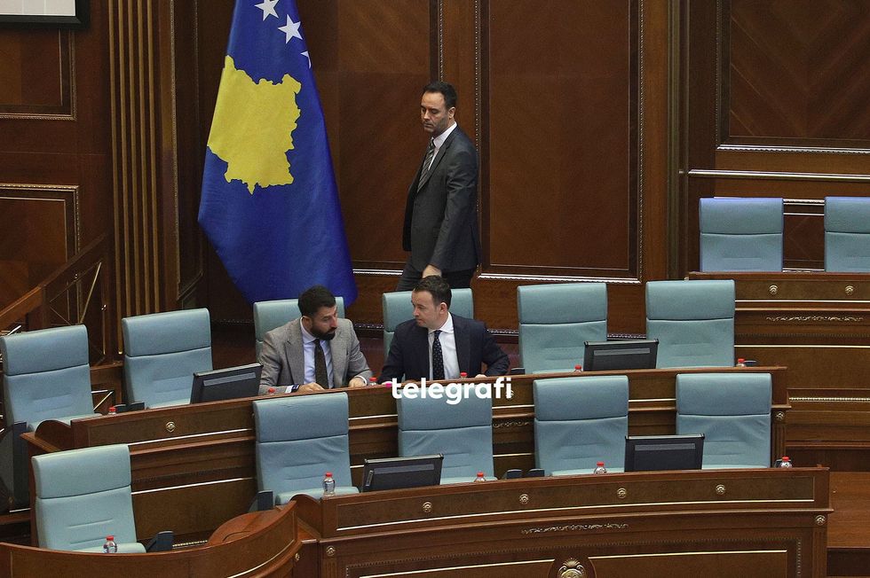 Seanca e Kuvendit ne mungese te kuorumit Glauk Konjufca foto Ridvan Slivova 8