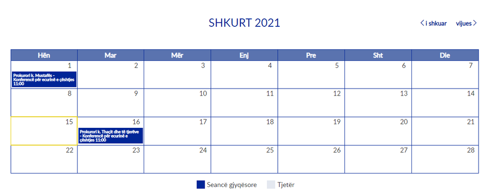 Seanca Gjykata Speciale