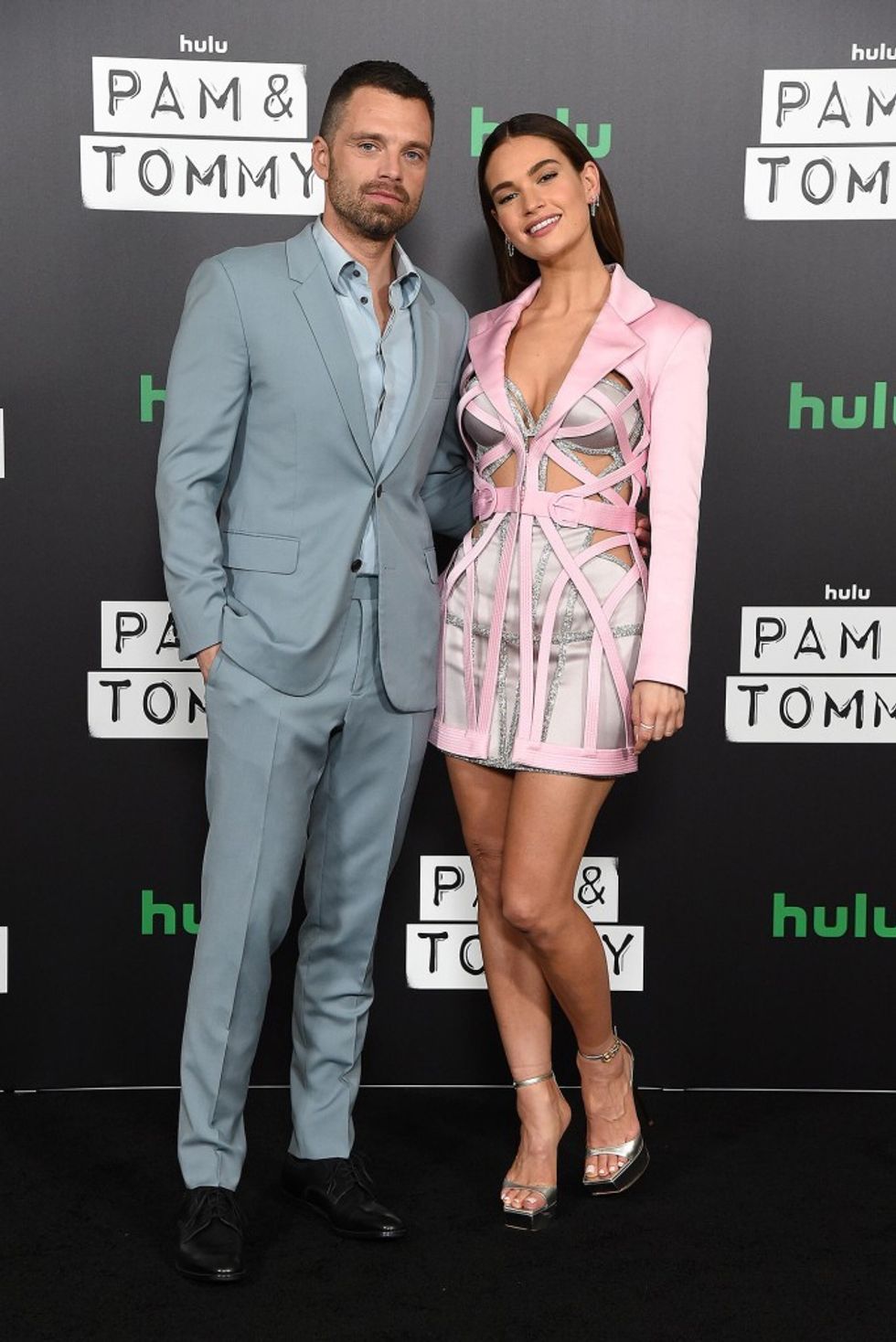 sebastian stan lily james pam tommy premiere