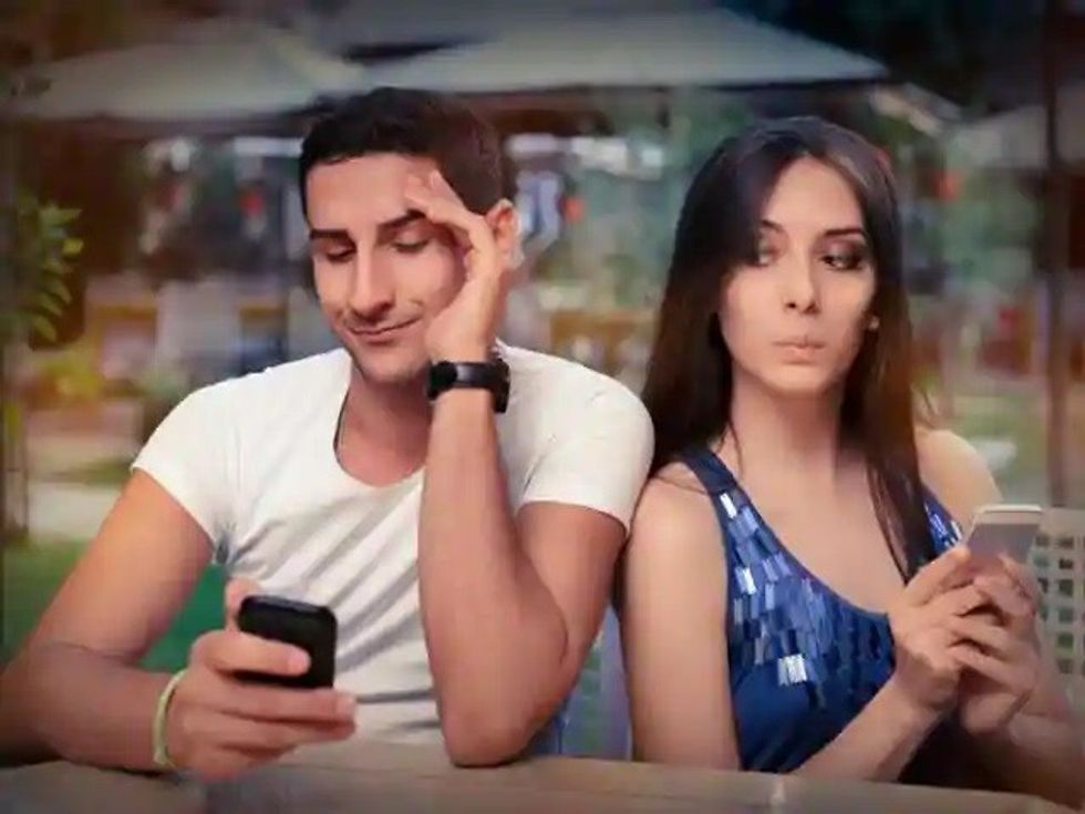 secretive couple with smar