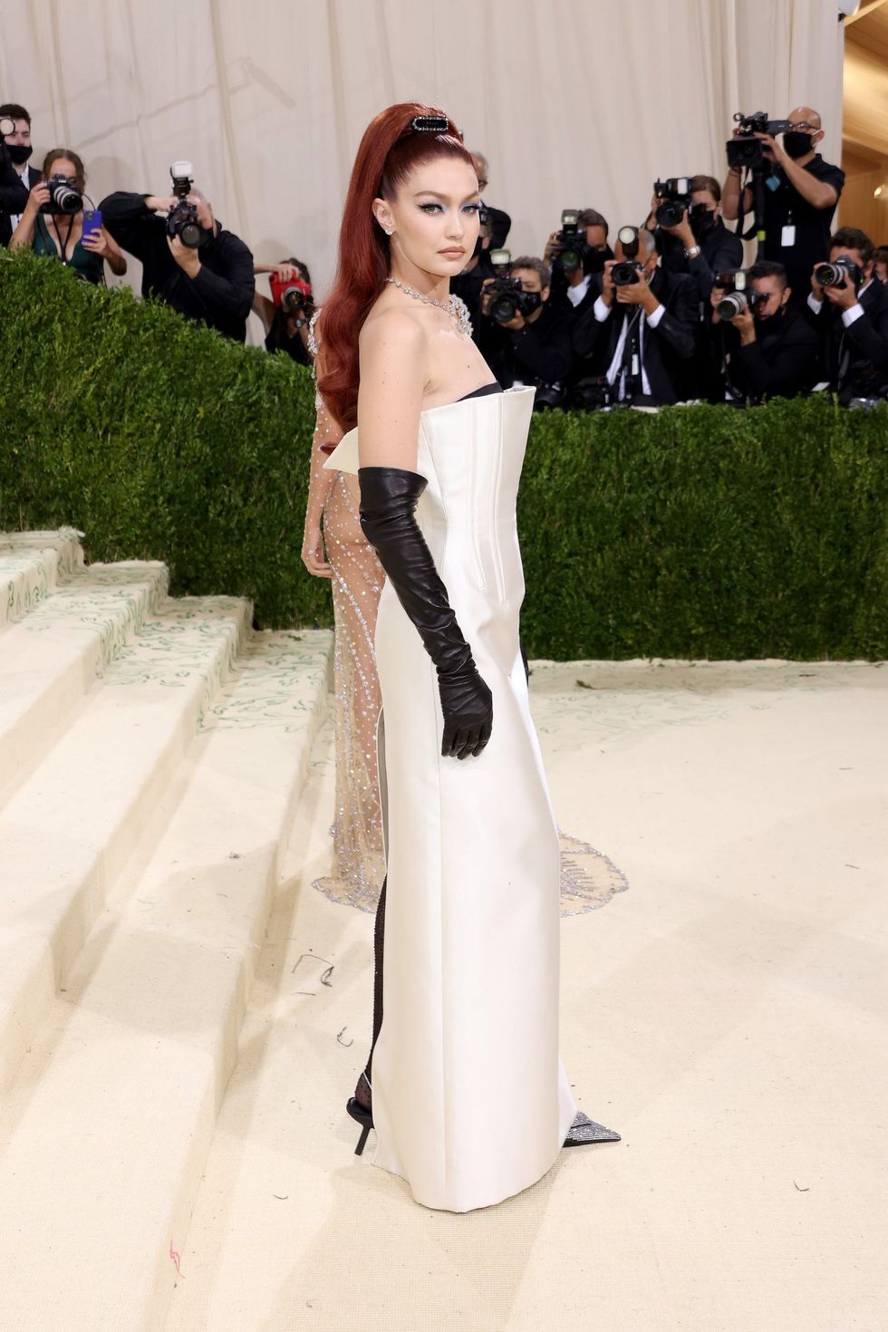 See Gigi Hadid Red Hair at 2021 Met Gala scaled