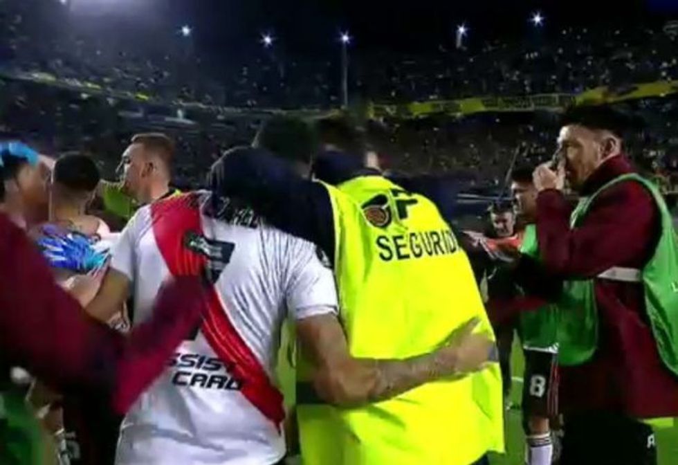 seguridad festejo jugadores river bombonera captura video 23102019