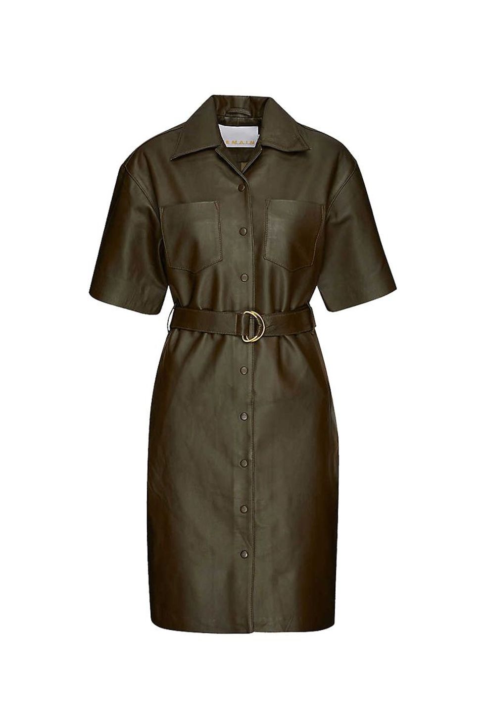 selfridges remain birger christensen buckle belt leather midi dress 355 00 1579713444