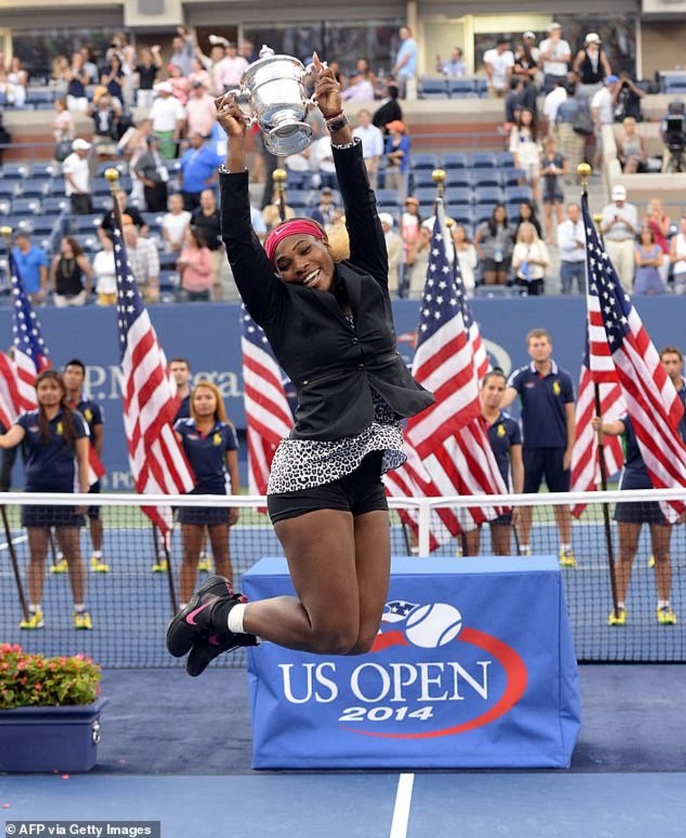 Serena Williams feston pasi fitoi US Open 2014, titullin e saj më të fundit në Nju Jork