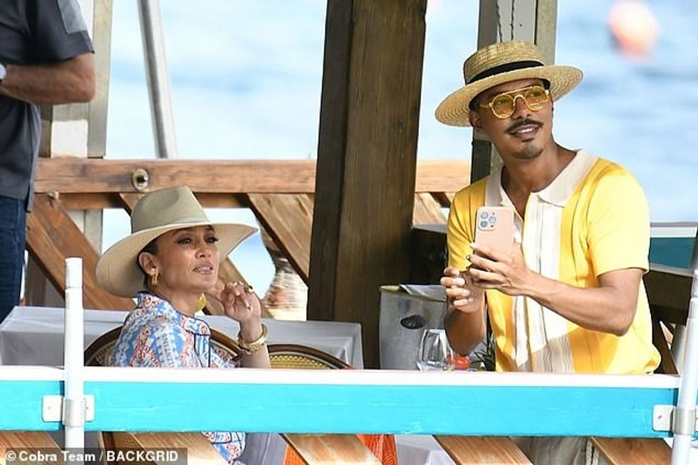 She has spent the past few days in Italy and was recently spotted partying with pals on a boat in Positano, with onlookers claiming she looked 'in great spirits'. Pictured on Sunday enjoying lunch with friends