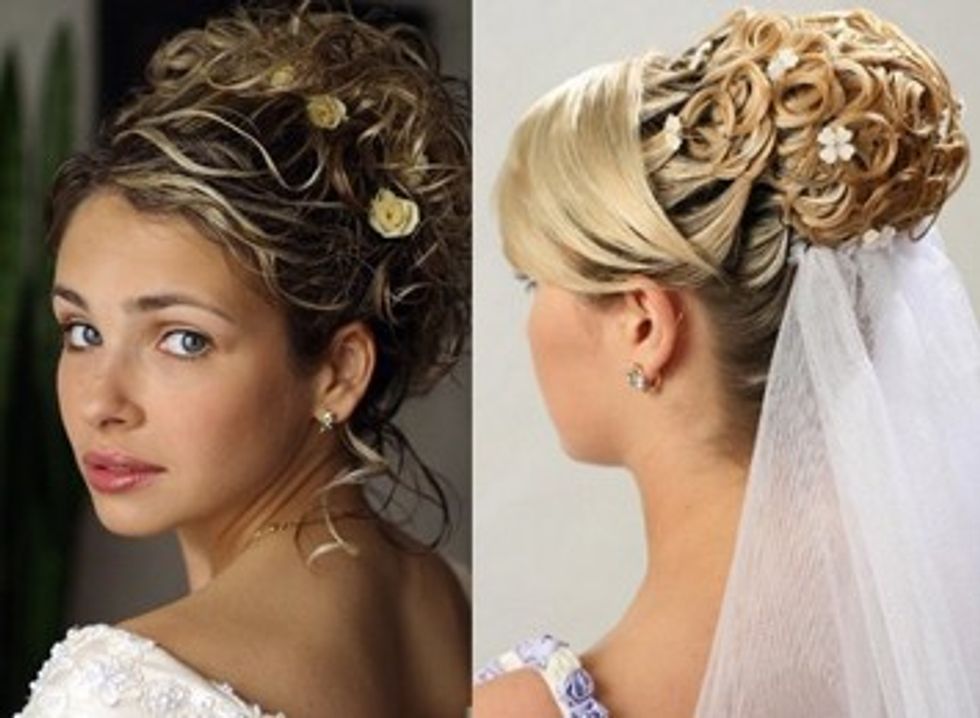 short bridal hair style