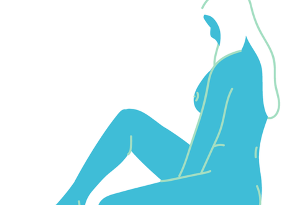 Shoulder, Elbow, Knee, Comfort, Sitting, Thigh, Long hair, Illustration, Drawing, Graphics,