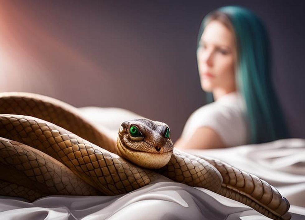 snake in bed dream 2